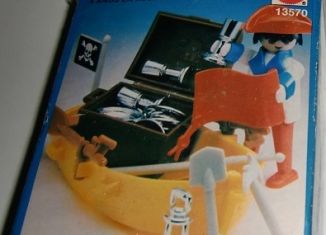 Playmobil - 13570-xat - Pirate & yellow row boat