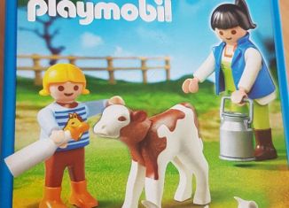 Playmobil - 4968 - niña  con ternero