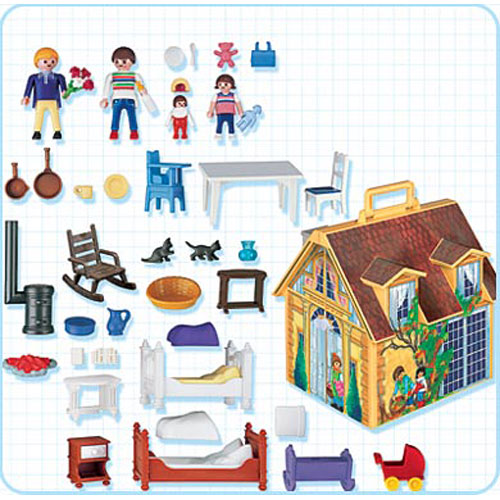 Playmobil 5763 - My Take Along Doll House - Back