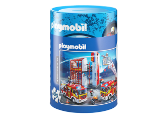 Playmobil - 80012 - Puzzle Feuerwehr mit 100 Teilen und Spardose