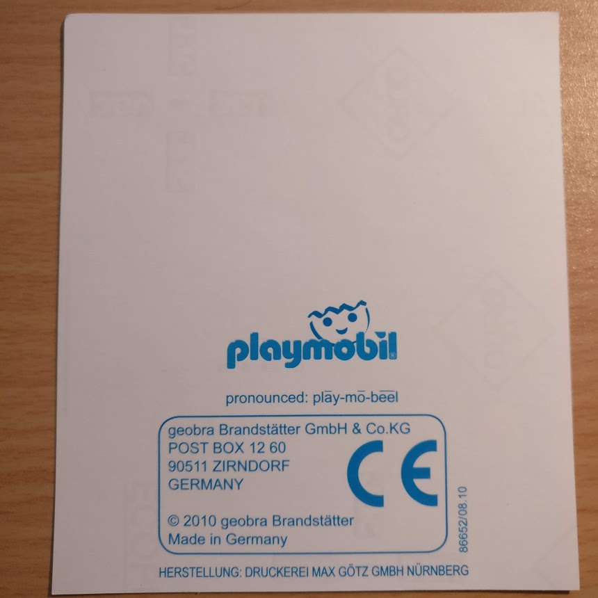 Playmobil 86652s2 - Sticker Top Agents - Back