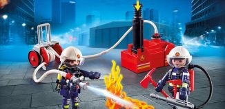 Playmobil - 9468 - Feuerwehrmänner mit Löschpumpe