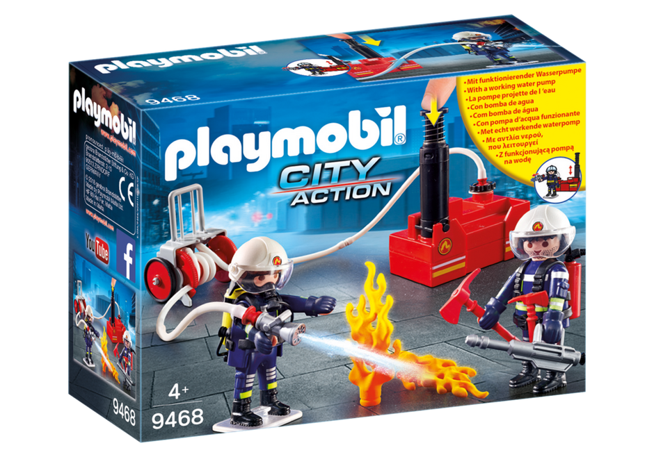 Playmobil 9468 - Firefighters with Water Pump - Box