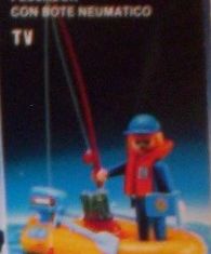 Playmobil - 13574-aur - Fisherman with pneumatic boat