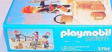 Lot PLAYMOBIL Vintage Pirates - Coffre Trésor, Chopes, Set 3794 - 1990