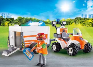 Playmobil - 70053 - Quad with Rescue Trailer