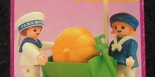 Playmobil - 5402-ant - Kinder mit Handwagen und Kürbis
