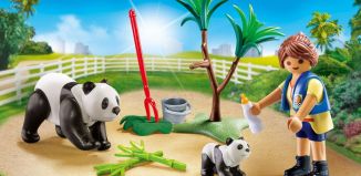 Playmobil - 70105-usa - Tragekoffer mit Pandas und Tierpflegerin