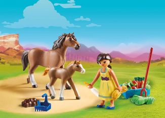 Playmobil - 70122 - Pru with horse and foal