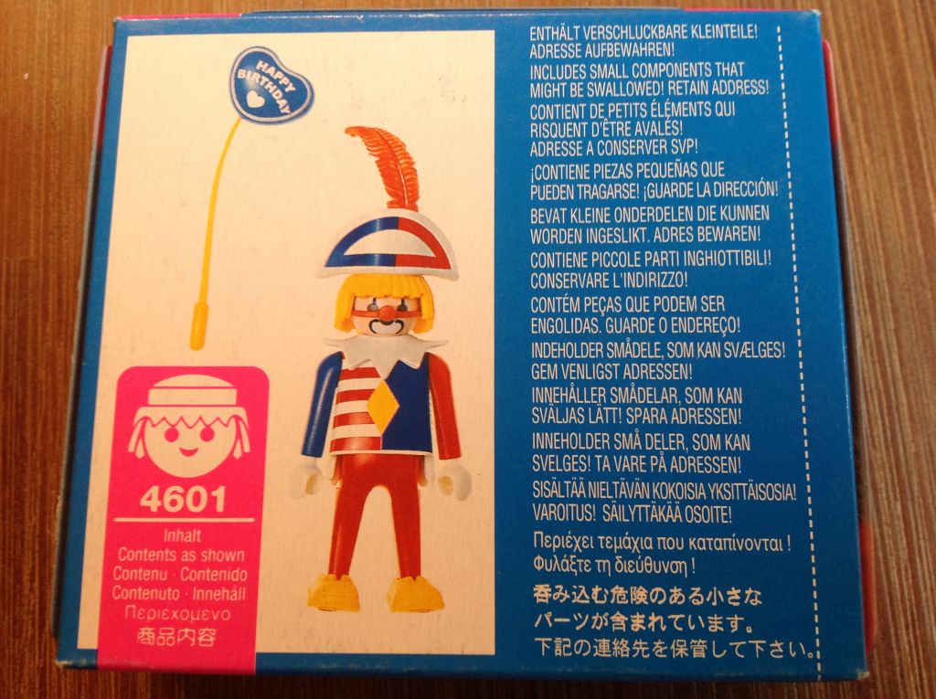 Playmobil 4601 - Clown - Back