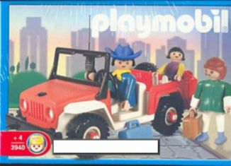 Playmobil - 3940v2-ant - Red jeep with family