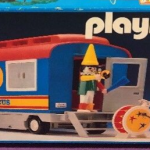 Playmobil 3477 v1 Cirque caravane roulotte clowns 1982 en