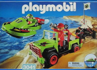 Playmobil - 3041-usa - Jeep with Speedboat