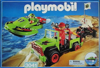 Playmobil HANDKARTE Klemmbrett Clipboard 3041 Figur Zubehör Boot Jeep Speedboot 