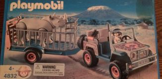 Playmobil - 4832-usa - Jeep de safari & rhinocéros