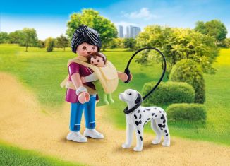 Playmobil - 70154 - Mother with Baby and Dog