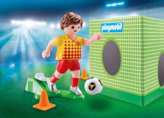 Playmobil - 70157 - Footballer with goal wall