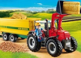 Playmobil - 70131 - Tractor With Feed Trailer