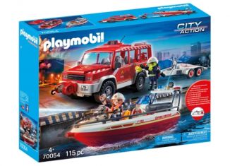 Playmobil - 70054 - Feuerwehrfahrzeug mit Löschboot