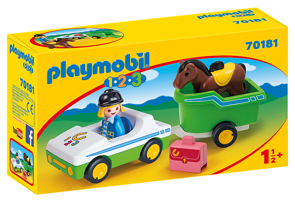 Playmobil 70181 - PKW mit Pferdeanhänger - Box