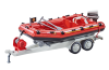 Playmobil - 9845 - Firefighters Dinghy with Trailer