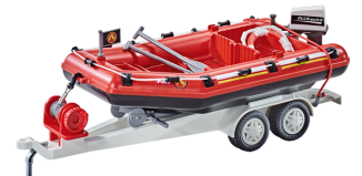 Playmobil - 9845 - Firefighters Dinghy with Trailer