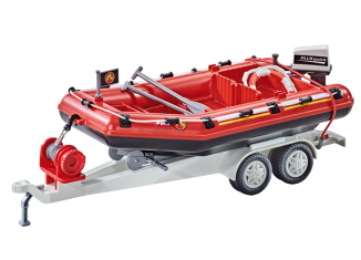 Playmobil - 9845 - Feuerwehr-Schlauchboot mit Anhänger