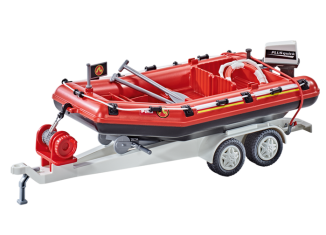 Playmobil - 9845 - Feuerwehr-Schlauchboot mit Anhänger - Detail Playmobil - 9845 - Feuerwehr-Schlauchboot mit Anhänger