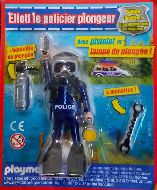 Playmobil Plongeur de police Polizeitaucher mit Taschenlampe 