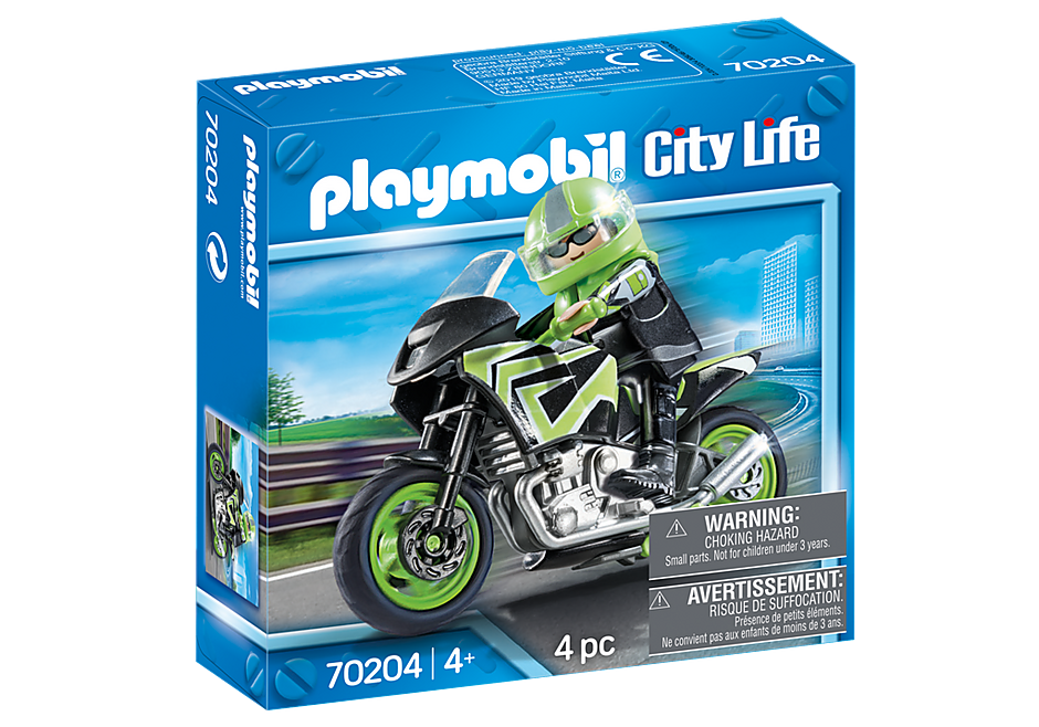 Playmobil 70204 - Motorcycle with Rider - Box