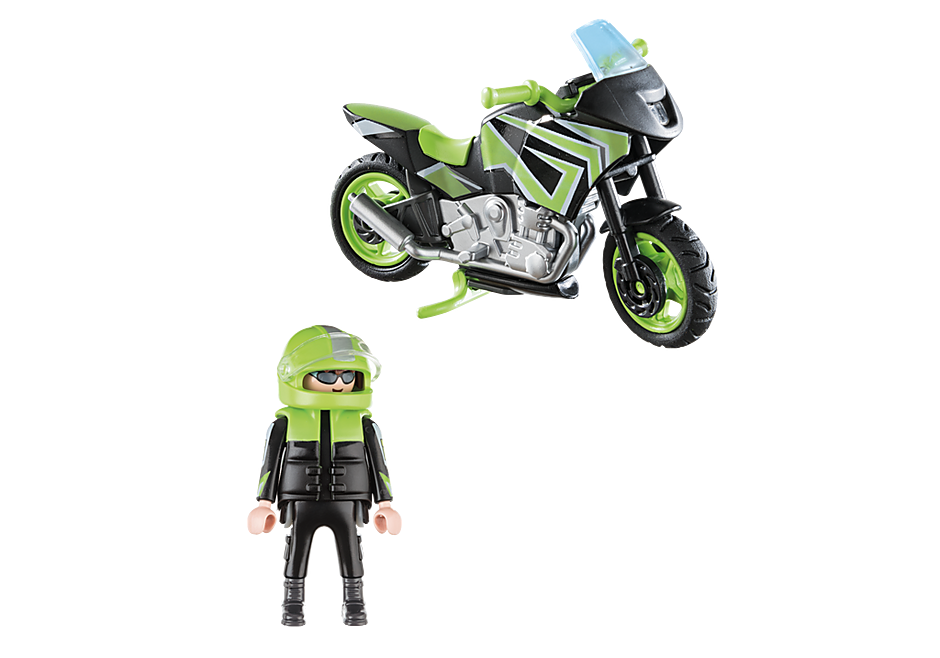 Playmobil 70204 - Motorcycle with Rider - Back