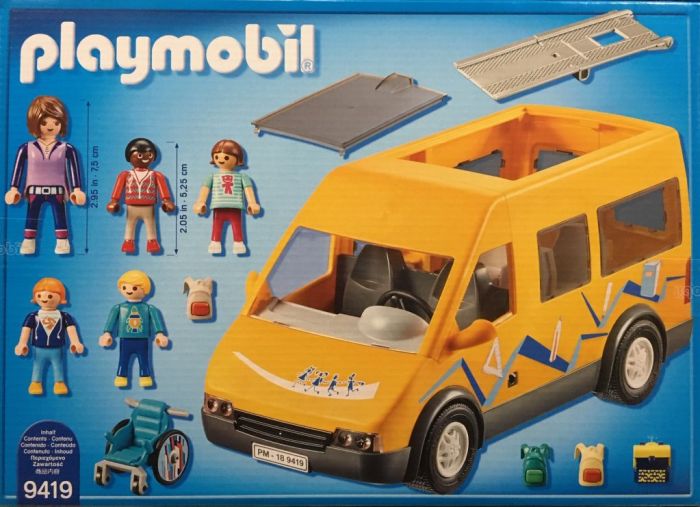 Figurine PLAYMOBIL Enfant Moderne Fille Châtain T-shirt Rayé Zoo 6635 Et Bus école 9419 - Occasion