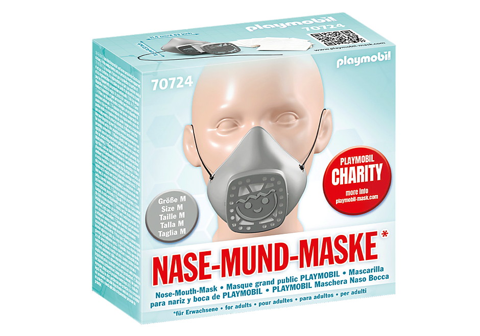 Playmobil 70724 - Nose-Mouth-Mask size M light grey - Box