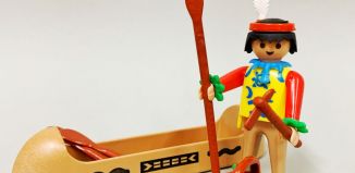 Playmobil - 1-9607v1-ant - Indian with canoe