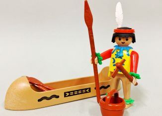 Playmobil - 1-9607v1-ant - Indian with canoe