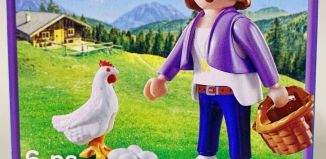 Playmobil - 70372-ger - MILKA. Girl with hen