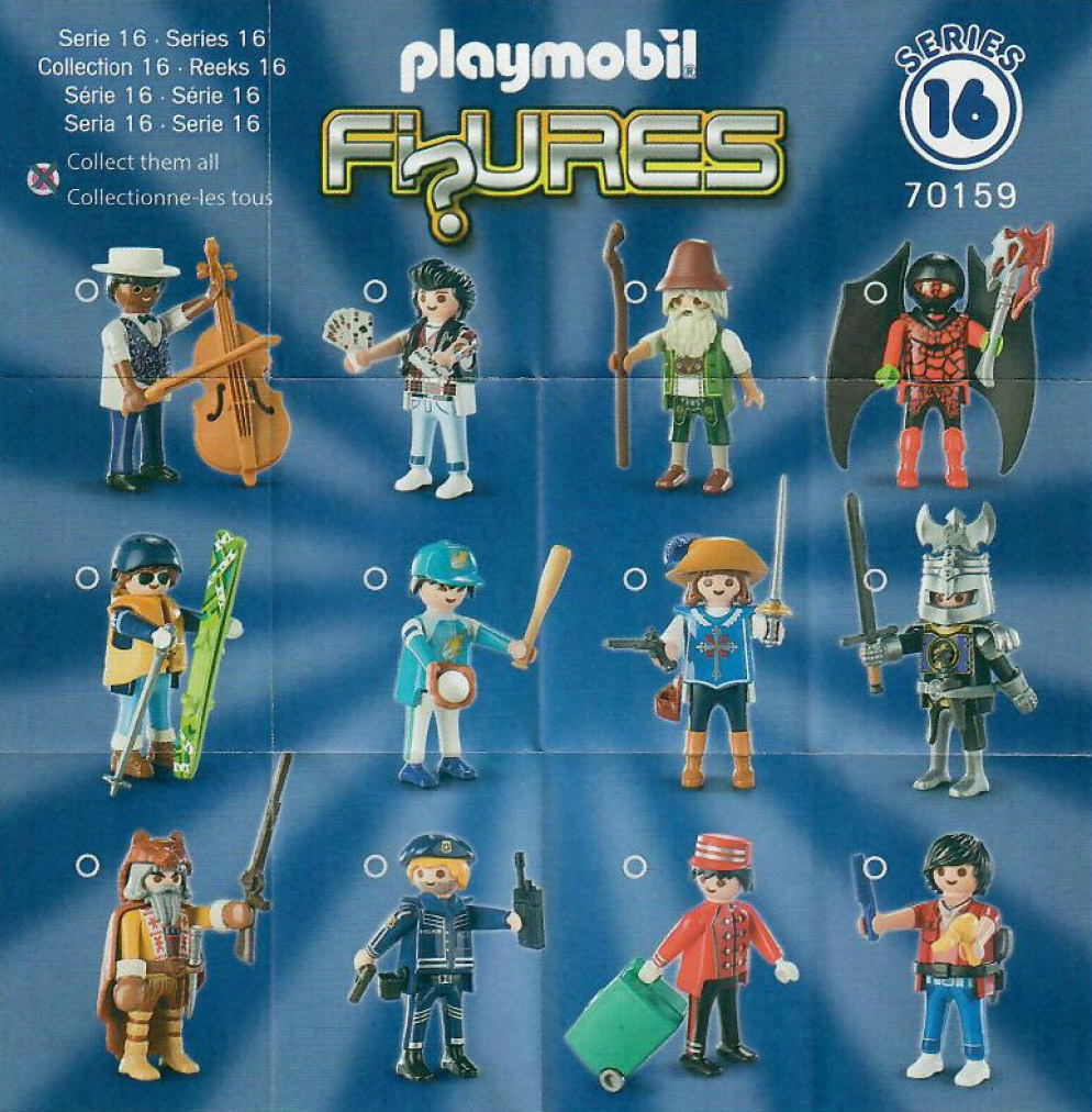 Karten  Neu Playmobil Figuren 70159 Serie 16 für Jungs Poker 