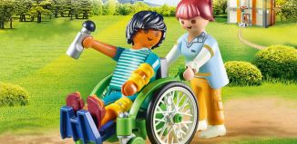 Playmobil - 70193 - Patient en fauteuil roulant