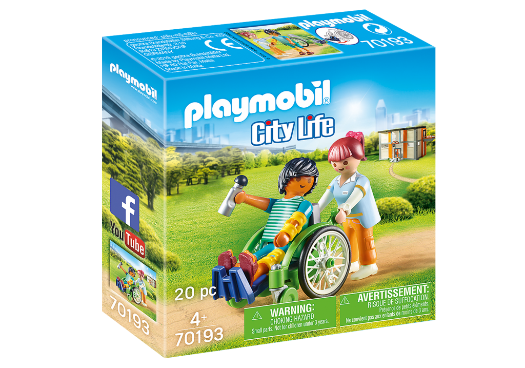 Playmobil 70193 - Patient in Wheelchair - Box