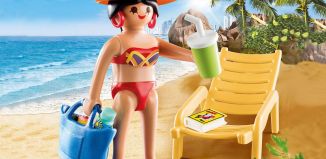 Playmobil - 70300 - Sunbather with Lounge Chair