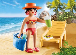 Playmobil - 70300 - Sunbather with Lounge Chair
