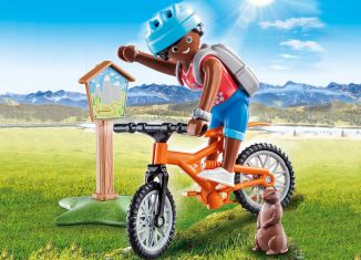 Playmobil - 70303 - Cycliste avec marmotte