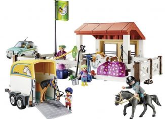 Playmobil - 70325-bel - Horse stable with trailer
