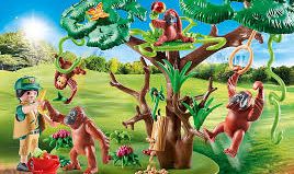 Playmobil - 70345 - Orangs outans avec grand arbre