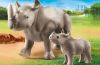 Playmobil - 70357 - Rhino with Calf