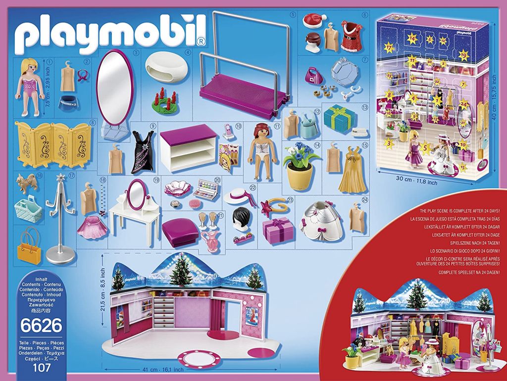 Playmobil 6626 - Advent Calendar "Dress Up Party Playset" - Back