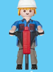Playmobil - 30792864 - Bauarbeiter mit Presslufthammer