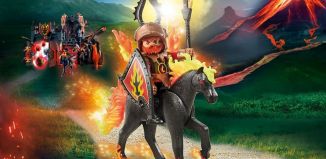 Playmobil - 9882 - Chevalier avec cheval de feu