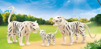 Playmobil - 9872 - 2 weiße Tiger mit Baby