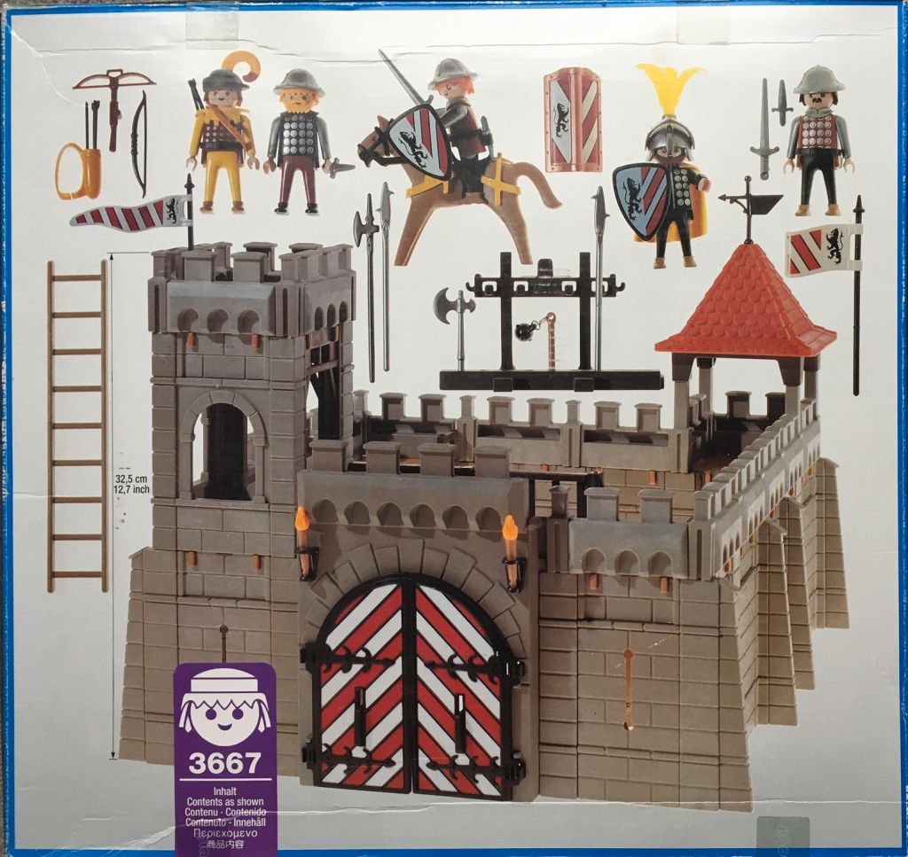 30 07 668 wall piece original 1993 EUC Playmobil Castle 3667 Part 